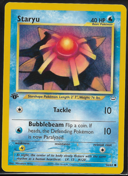 Staryu 56/64 Neo Revelation 1st Edition Common Pokemon Card - Image 1
