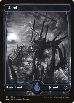 Lot of 20x Island #270 - VOW Crimson Vow MTG Magic FULL ART Land NM - Image 1