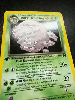 Pokemon TCG Dark Weezing 14/82 1st Edition Team Rocket Set Holo Rare Mint - Image 1