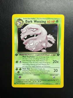 Pokemon TCG Dark Weezing 14/82 1st Edition Team Rocket Set Holo Rare Mint - Image 4
