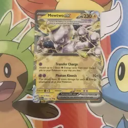 Mewtwo EX 58/182 Holofoil Double RARE Paradox Rift Pokemon TCG Card Near Mint - Image 2