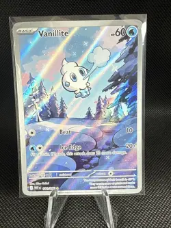 Pokemon TCG Vanillite Holo Illustration Rare SV: White Flare 111/086 - Image 1