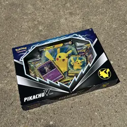 Pokemon Pikachu V Box 2x Evolving Skies Booster Pack 2x Brilliant Stars RARE New - Image 1