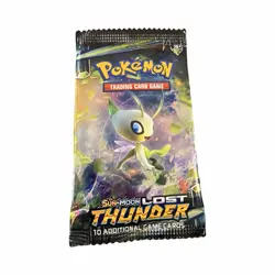 Pokemon Sun & Moon Lost Thunder Sealed Booster Pack Celebi Art - Image 1