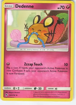 Dedenne (142) 142/214 SM - Lost Thunder Uncommon MP Pokemon - Image 1