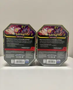 Pokemon TCG: Mega Moonlit Tin Mega Clefable + Gengar Set of 2 New/Sealed Tins - Image 2