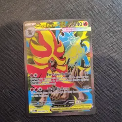 Mega Pyroar EX 099/086 Secret Rare Holo EX Mega Evolution Chaos Rising Full Art - Image 1