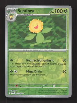 Sunflora 007/167 Uncommon Twilight Masquerade Pokemon Reverse Holo Near Mint - Image 1