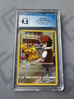 2019 Pokemon SM Cosmic Eclipse Pikachu 241/236 Secret Rare CGC 9.5 Gem Mint - Image 2