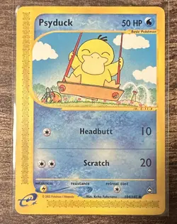 AQUAPOLIS PSYDUCK 104/147 Vintage Pokemon TCG WOTC E-reader LP- - Image 1