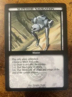 Battletech CCG TCG Card Game Rare Counterstrike Superior Navigation - Image 1