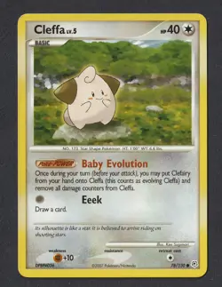 2007 Pokemon Diamond & Pearl 78/130 Cleffa Common Non-Holo LP - Image 1