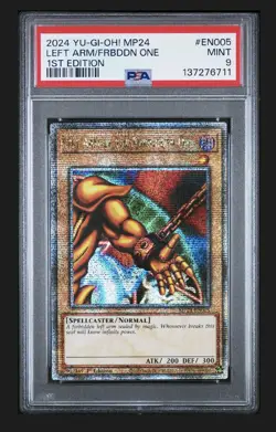 PSA 9 - Left Arm Of The Forbidden One MP24 QCR 1st Edition Yugioh! 2024 - Image 1