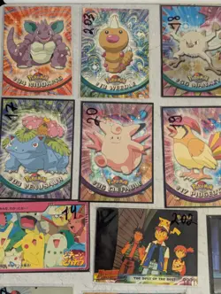 1999 Pokemon Topps TV Animation Card Lot Burger King Stickers Charizard Pikachu - Image 2