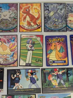 1999 Pokemon Topps TV Animation Card Lot Burger King Stickers Charizard Pikachu - Image 3