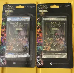 2 Magi Nation Duel Unlimited Edition Sealed Booster Card Blister Packs - Image 1
