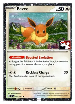 Eevee 143/191 C Prize Pack Series Cards Holo NM - Image 1