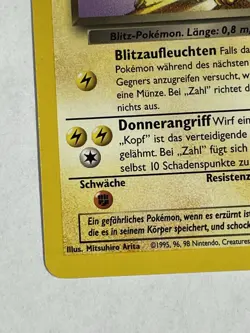 NM- Dark Jolteon Dunkles Blitza Reg Team Rocket German 38/82 Pokemon Card - Image 5