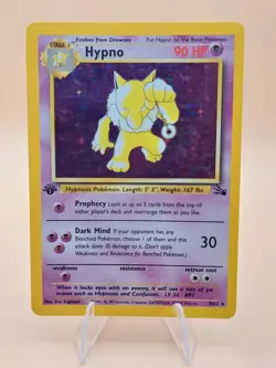 Hypno 1st Edition Holo Rare Fossil 8/62 Pokemon Card - WOTC 1999 - Image 1