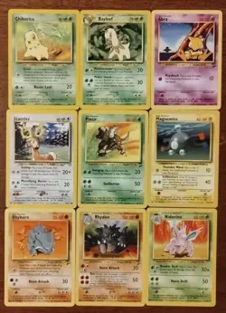 Lot of 9 Vintage Pokemon Cards Pinsir Rhydon See Pictures TCG Collection - Image 2