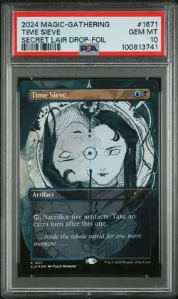 Time Sieve 1667 Rainbow Foil Peach Momoko Secret Lair MTG PSA 10 - Image 1