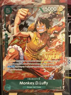 One Piece Card Game Monkey.D.Luffy Release Winner [op-16] Promo P-135 Sealed ENG - Image 2