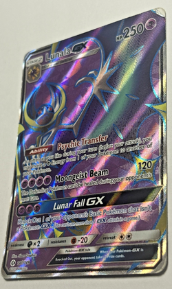 Lunala GX Full Art 141/149 SM Base Set Ultra Rare Holo Card - Image 1