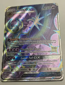 Lunala GX Full Art 141/149 SM Base Set Ultra Rare Holo Card - Image 2