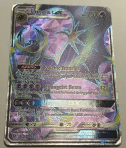 Lunala GX Full Art 141/149 SM Base Set Ultra Rare Holo Card - Image 3