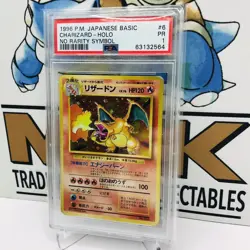 1st Edition Japanese Base Set No Rarity Symbol Charizard PSA 1 Pokemon Card 1996 - Image 3