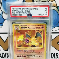 1st Edition Japanese Base Set No Rarity Symbol Charizard PSA 1 Pokemon Card 1996 - Image 5