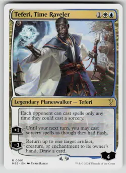 Teferi, Time Raveler (White Border) Rare Mystery Booster 2 91 MTG Near Mint 2024 - Image 1