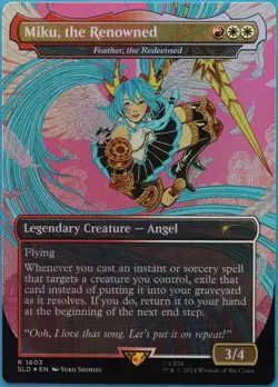 Miku the Renowned Feather the Redeemed (Secret Lair Promo) FOIL MINT (519909) - Image 1
