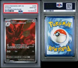 2023 Pokemon Obsidian Flames Scizor 205/197 Illustration Rare PSA 10 - Image 3