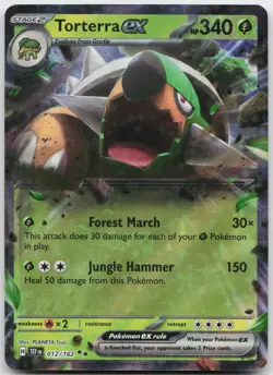 Torterra ex 012/162 Double Rare Temporal Forces Pokemon Near Mint - Image 1