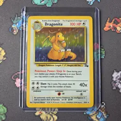 Dragonite 4/62 Fossil WOTC 1999 Holo Rare Pokemon Card - LP - Image 1