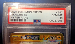 2024 Pokemon Surging Sparks Pikachu ex #247 Hyper Rare PSA GEM MINT 10 - Image 4