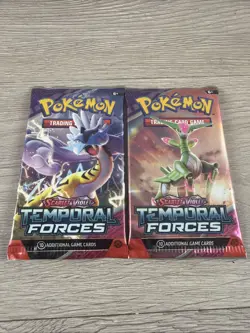 2 Packs Pokemon Scarlet & Violet Temporal Forces Booster Packs English - Image 1