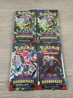 (Lot of 4) Pokemon Scarlet & Violet: Twilight Masquerade Booster Packs - Image 1