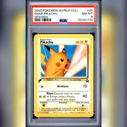 2000 POKEMON PIKACHU WORLD COLLECTION SPANISH #26 SNAP PIKACHU PSA 8 - Image 1