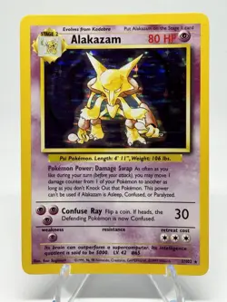 Pokemon TCG Alakazam Base Set 1/102 Holo 1999-2000 Wizards Base Set - Image 1