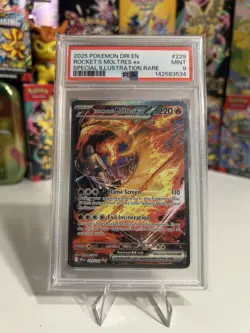 #229/182 Team Rocket’s Moltres (SIR) Destined Rivals PSA 9 - Image 1