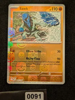 ✨ Sawk 049/086 UC (Master Ball Pattern) White Flare 🔥 NM Pokemon Illus. Dsuke - Image 3