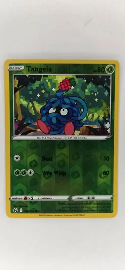 Tangela 004/159 Common Crown Zenith Pokemon Reverse Holo Near Mint - Image 1