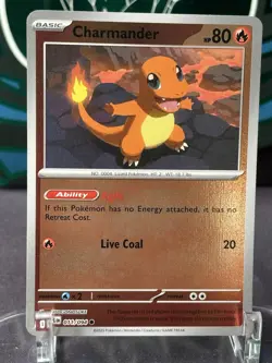 Pokemon Charmander Phantasmal Flames #011/094 Common Reverse Holo Near Mint - Image 1