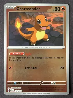 Pokemon Charmander Phantasmal Flames #011/094 Common Reverse Holo Near Mint - Image 2