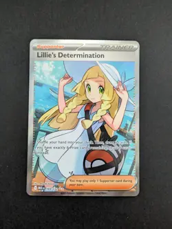 Pokemon TCG Lillie's Determination Trainer Full Art Ultra Rare Holo 169/132 - Image 1