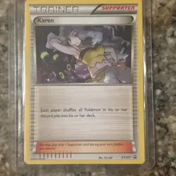 2016 Pokemon TCG Karen XY177 Black Star Promo LP + Umbreon - Image 1