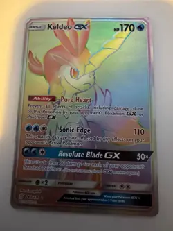 Keldeo GX 240/236 - Rainbow Rare - Unified Minds - Pokemon TCG - Image 1