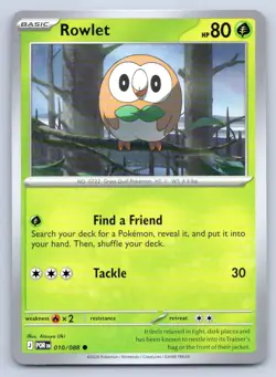 Pokemon Rowlet Perfect Order ME03 C 010/088 NM - Image 1